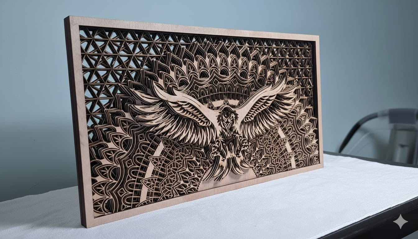 American Eagle Large laser cut wall art