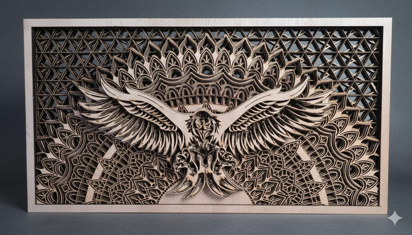 American Eagle Large laser cut wall art