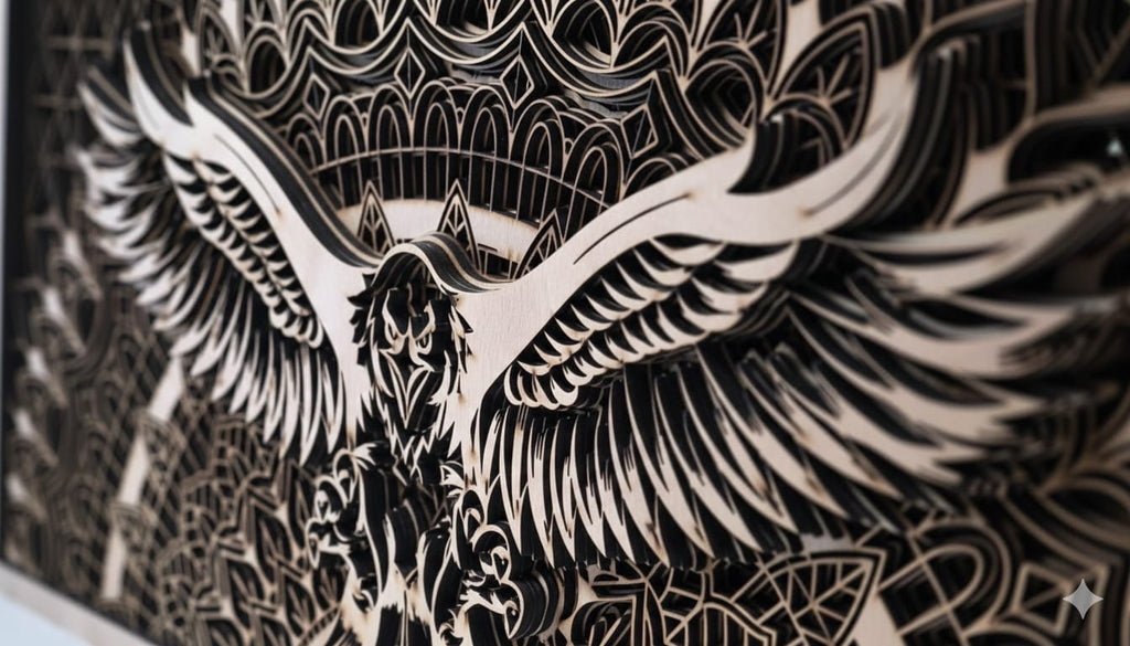 American Eagle Large laser cut wall art