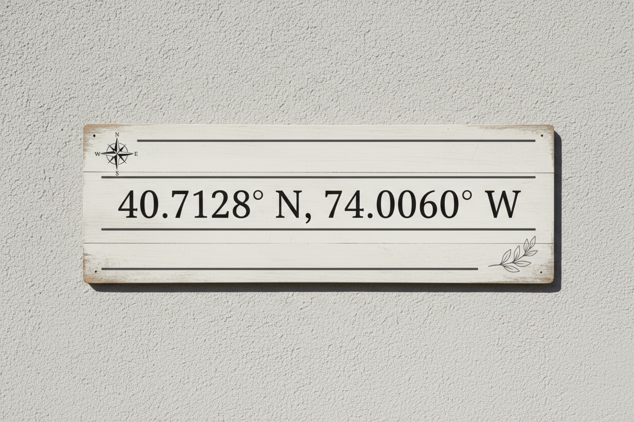 House Coordinates Sign