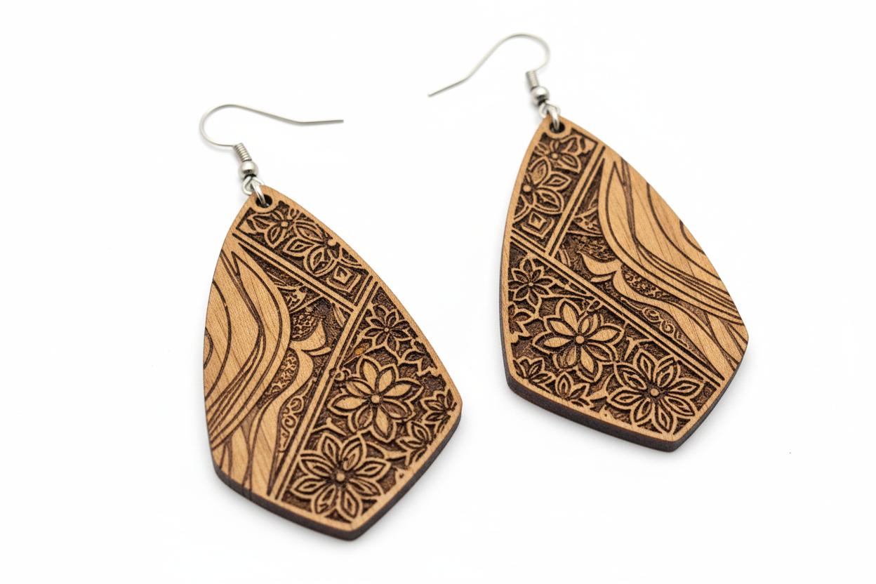 Wood Earrings (pair)