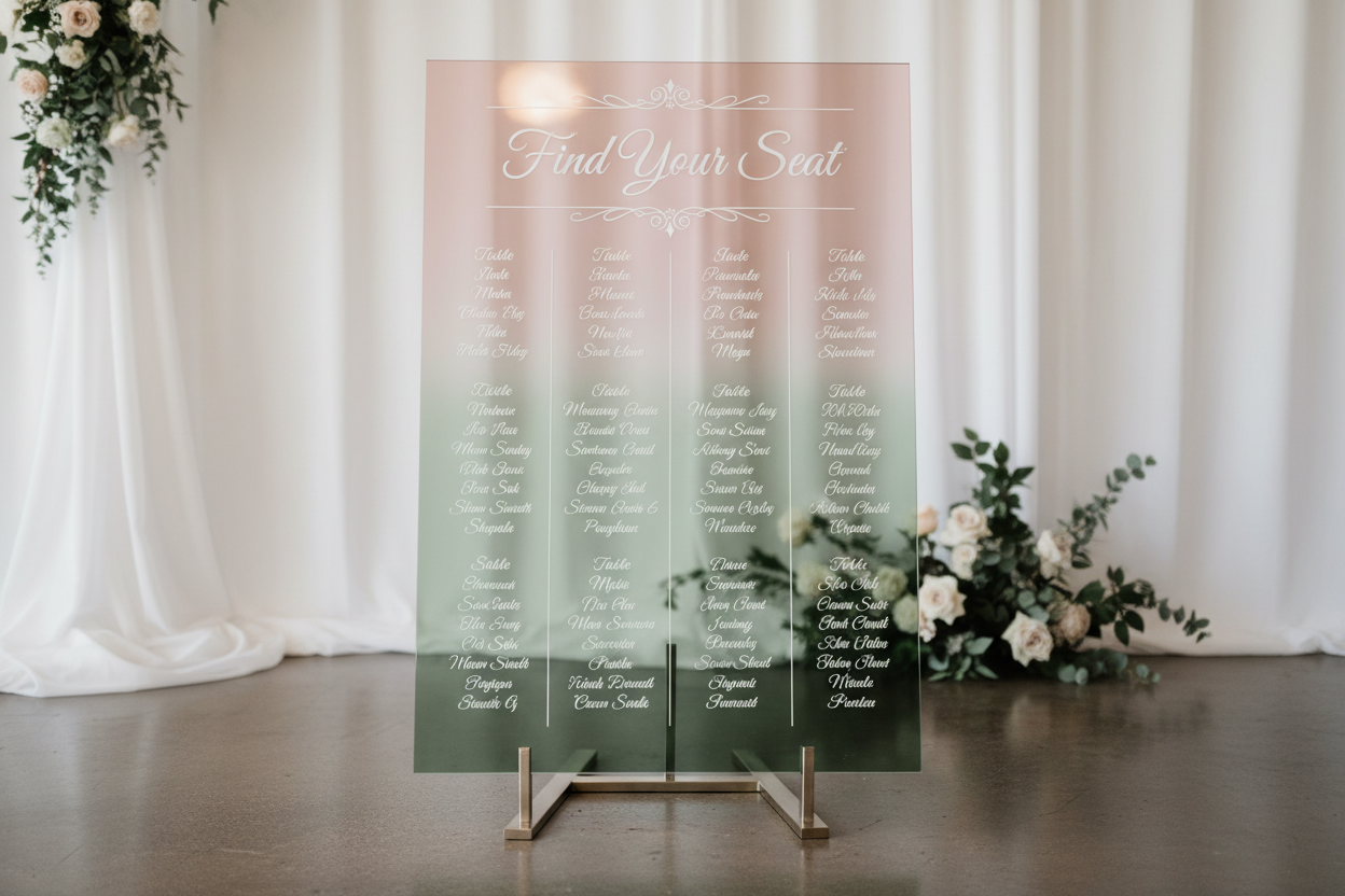 Make it on color acrylic 