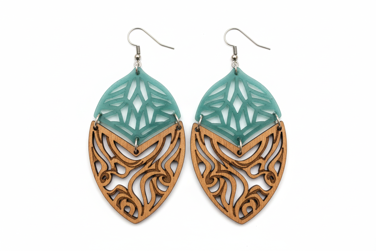 Wood Earrings (pair)