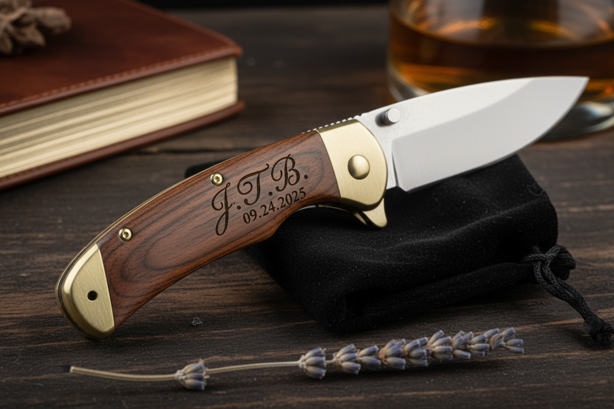 Groomsmen Knife Handle Engrave