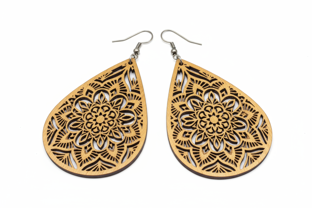 Wood Earrings (pair)