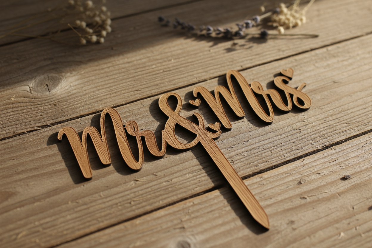 Mr & Mrs Cake Topper