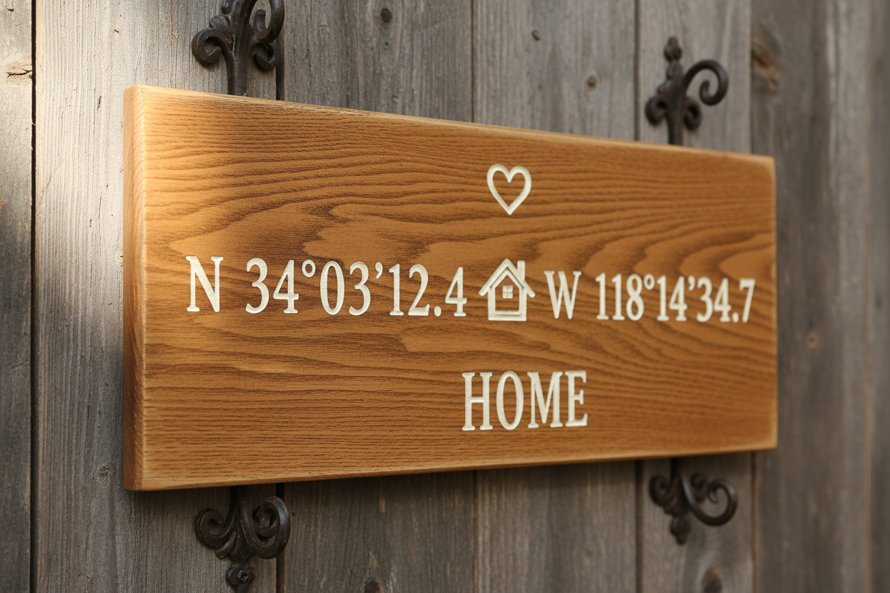 House Coordinates Sign